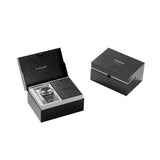 D1 Milano Square Titanium Gray Dial Gray Steel Strap Watch for Men - D1-SQBJ02