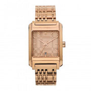 Burberry Nova Check Quartz Rose Gold Dial Rose Gold Steel Strap Watch for Women - BU1578
