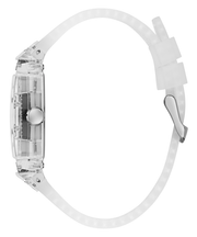 Guess Phoenix Quartz Green Dial Transparent Silicone Strap Watch For Men - GW0499G8