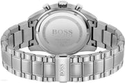 Hugo Boss Skymaster Chronograph Blue Dial Silver Steel Strap Watch for Men - 1513784