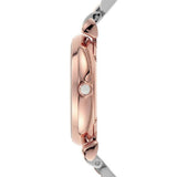 Emporio Armani Gianni T Bar White Dial Two Tone Steel Strap Watch For Women - AR80035