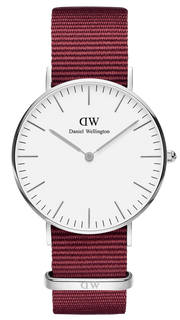 Daniel Wellington Classic Roselyn White Dial Red NATO Strap Watch For Women - DW00100268