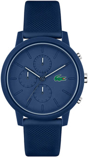 Lacoste 12.12 Chronograph Blue Dial Blue Silicone Strap Watch for Men - 2011244