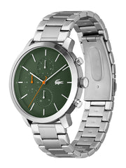Lacoste Replay Green Dial Silver Steel Strap Watch for Men - 2011178