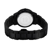 Daniel Wellington Iconic Link Ceramic Black Dial Black Steel Strap Watch For Women - DW00100415