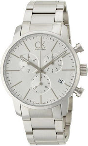Calvin Klein City White Dial Silver Steel Strap Watch for Men - K2G27146