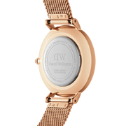 Daniel Wellington Classic Petite Melrose White Dial Rose Gold Mesh Bracelet Watch For Women - DW00100163