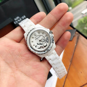Coach Preston White Dial White Steel Strap Watch for Women - 14503464