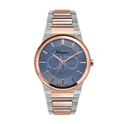 Salvatore Ferragamo Sapphire Blue Dial Two Tone Steel Strap Watch for Men - SFHP007-20