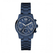 Guess F14 Chronograph Analog Blue Dial Blue Steel Strap Watch For Women - W0448L5