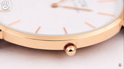 Daniel Wellington Classic Reading White Dial Black Leather Strap Watch For Women - DW00100041