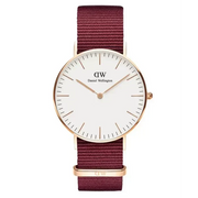 Daniel Wellington Classic Roselyn White Dial Red NATO Strap Watch For Women - DW00100271