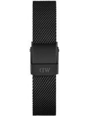Daniel Wellington Petite Ashfield Black Dial Black Mesh Strap Watch For Women - DW00100245