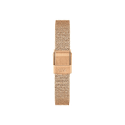 Daniel Wellington Quadro Melrose Green Dial Rose Gold Mesh Strap Watch For Women - DW00100437