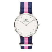 Daniel Wellington Classic Winchester White Dial Two Tone Nylon Strap Watch For Women - DW00100049