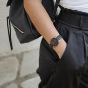 Daniel Wellington Iconic Motion Black Dial Rubber Strap Watch For Women - DW00100426