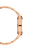 Daniel Wellington Iconic Link Analog Black Dial Rose Gold Steel Strap Watch For Women - DW00100214