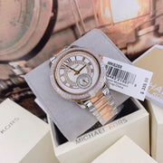 Michael Kors Madelyn Silver Dial Two Tone Steel Strap Watch for Women - MK6288