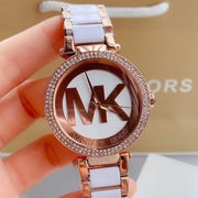 Michael Kors Parker White Dial Two Tone Steel Strap Watch for Women - MK6365