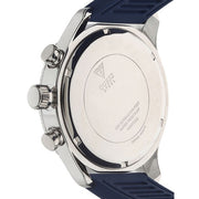Guess Fleet Chronograph Black Dial Blue Rubber Strap Watch for Men - W0971G2