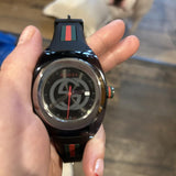 Gucci Sync Quartz Black Dial Black Rubber Strap Watch For Men - YA137301
