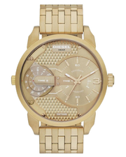Diesel Mini Daddy Gold Dial Gold Steel Strap Watch For Men - DZ7306