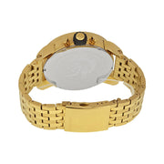 Diesel Mr Daddy Blue Dial Gold Steel Strap Watch For Men - DZ7347