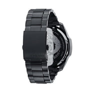 Diesel Mega Chief Chronograph Black Dial Black Steel Strap Watch For Men - DZ4355