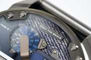 Diesel Big Daddy 2.0 Chronograph Blue Dial Grey Steel Strap Watch For Men - DZ7331