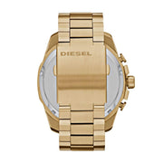 Diesel Mr Daddy 2.0 Chronograph Black Dial Gold Steel Strap Watch For Men - DZ7333