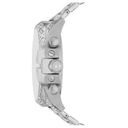 Michael Kors Layton Chronograph Silver Dial Silver Steel Strap Watch For Women - MK6976