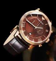 Emporio Armani Classic Large Chronograph Brown Dial Brown Leather Strap Watch for Men - AR1616