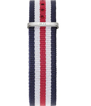 Daniel Wellington Classic Canterbury White Dial Two Tone NATO Strap Watch For Women - DW00100051