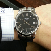 Tissot T Classic Dream Black Dial Silver Steel Strap Watch for Men - T033.410.11.053.01