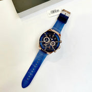 Guess Poseidon Chronograph Blue Dial Blue Silicone Strap Watch For Men - GW0425G3