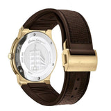 Salvatore Ferragamo F-80 Classic White Dial Brown Leather Strap Watch for Men - SFDT00819