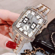 Bulova Crystal Chronograph White Dial Two Tone Steel Strap Watch for Men - 98C109