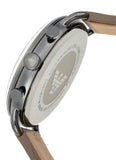 Emporio Armani Aviator Chronograph Grey Dial Beige Leather Strap Watch For Men - AR11107