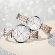 Emporio Armani Kappa Quartz Silver Dial Two Tone Mesh Bracelet Watch For Men - AR11093