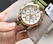 Guess Interpid 2 Golden Dial Two Tone Silicon Strap Watch For Women - W0325L5