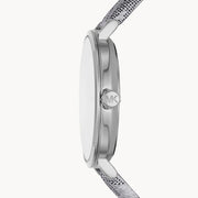 Michael Kors Addyson Quartz White Dial Gray Leather Strap Watch for Women - MK2951