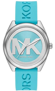 Michael Kors Janelle Quartz Blue Dial Blue Rubber Strap Watch For Women - MK7350