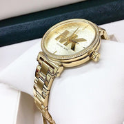 Michael Kors Sofie Quartz Gold Dial Gold Steel Strap Watch For Women - MK4334