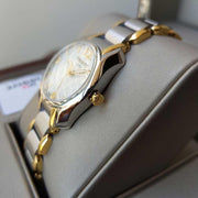 Tissot T Wave Mother of Pearl Dial Two Tone Steel Strap Watch for Women - T023.210.22.117.00