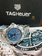 Tag Heuer Aquaracer Professional 200 Date Blue Dial Silver Steel Strap Watch for Men - CBP1112.BA0627
