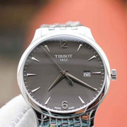 Tissot T Classic Tradition Grey Dial Silver Steel Strap Watch For Men - T063.610.11.067.00