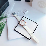 Versace Greca White Dial White Leather Strap Watch for Women - VELW00120