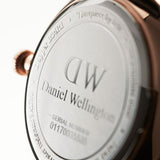 Daniel Wellington Classic Sheffield White Dial Black Leather Strap Watch For Men - DW00100084