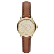 Burberry The Classic Champagne Gold Dial Brown Leather Strap Watch for Women - BU10101