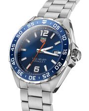 Tag Heuer Formula 1 Quartz Blue Dial Silver Steel Strap Watch for Men - WAZ1010.BA0842